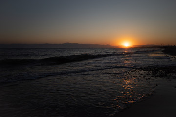Obraz premium summer sunset view on the beach