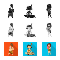 Vector illustration of evolution and prehistory icon. Collection of evolution and development vector icon for stock.