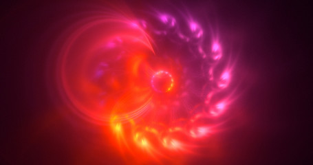 3D rendering abstract red fractal light background