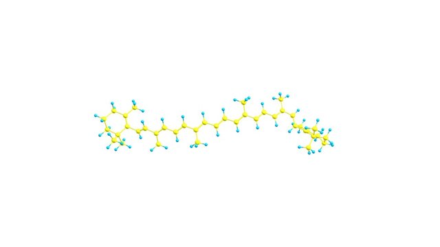 Carotene molecular structure rotating video