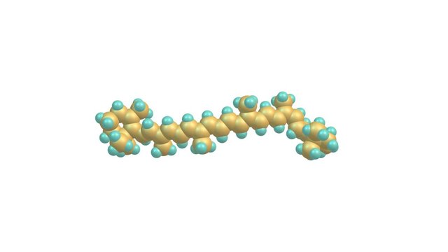 Carotene molecular structure rotating video
