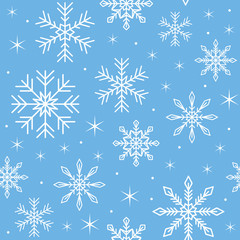 Fototapeta na wymiar seamless pattern bright snowflake background vector illustration EPS10