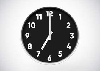 Clock 7 O’Clock Time 3D Render