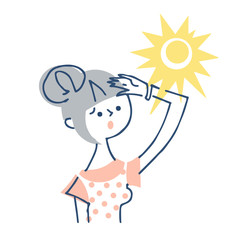 太陽と女性