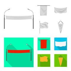 Isolated object of texture and presentation sign. Set of texture and media vector icon for stock.