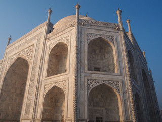 Fototapeta na wymiar Close up Taj Mahal India of Agra - January 2019