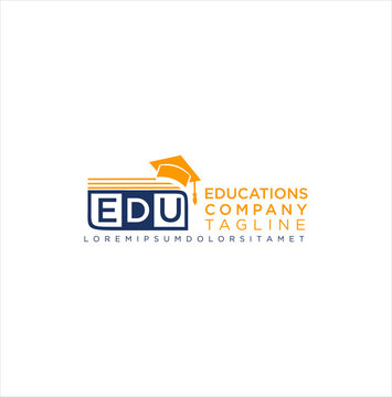  School Education Logo Icon Vector Stock On A White Background.  academy Logo Design Template