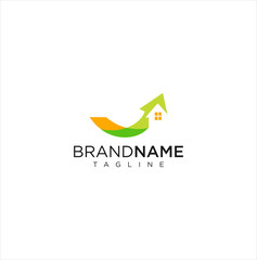 Abstract Arrow Real Estate Logo Icon Design Template . Arrow House Logo Design Business. Up Home Logo Contruction