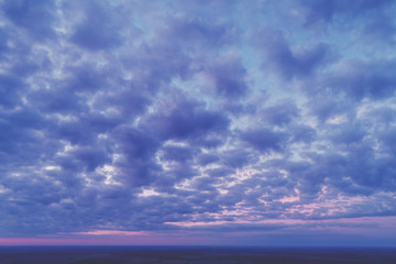 Fototapeta na wymiar Colorful cloudy sky at sunset.