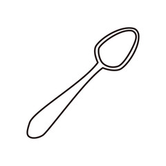spoon utensil on white background