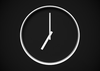 Clock 7 O’Clock Time 3D Render