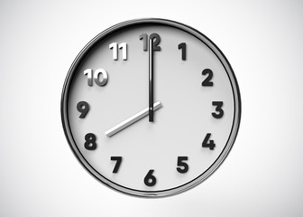 Clock 8 O’Clock Time 3D Render