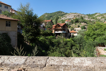 Fototapeta na wymiar Old Houses at town of Kratovo, Republic of North Macedonia