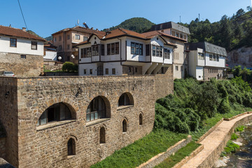 Fototapeta na wymiar Old Houses at town of Kratovo, Republic of North Macedonia