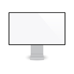 Modern computer display; screen isolated; realistic style vector mockup