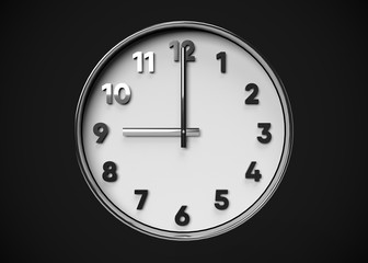 Clock 9 O’Clock Time 3D Render
