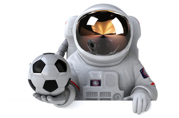 Fun astronaut - 3D Illustration