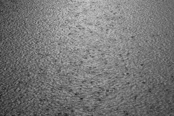 rain drop on water black and white style