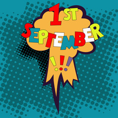 Back to School in comic speech bubble