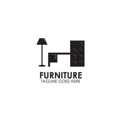 Furniture logo design vector template