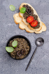 Traditional black tapenade