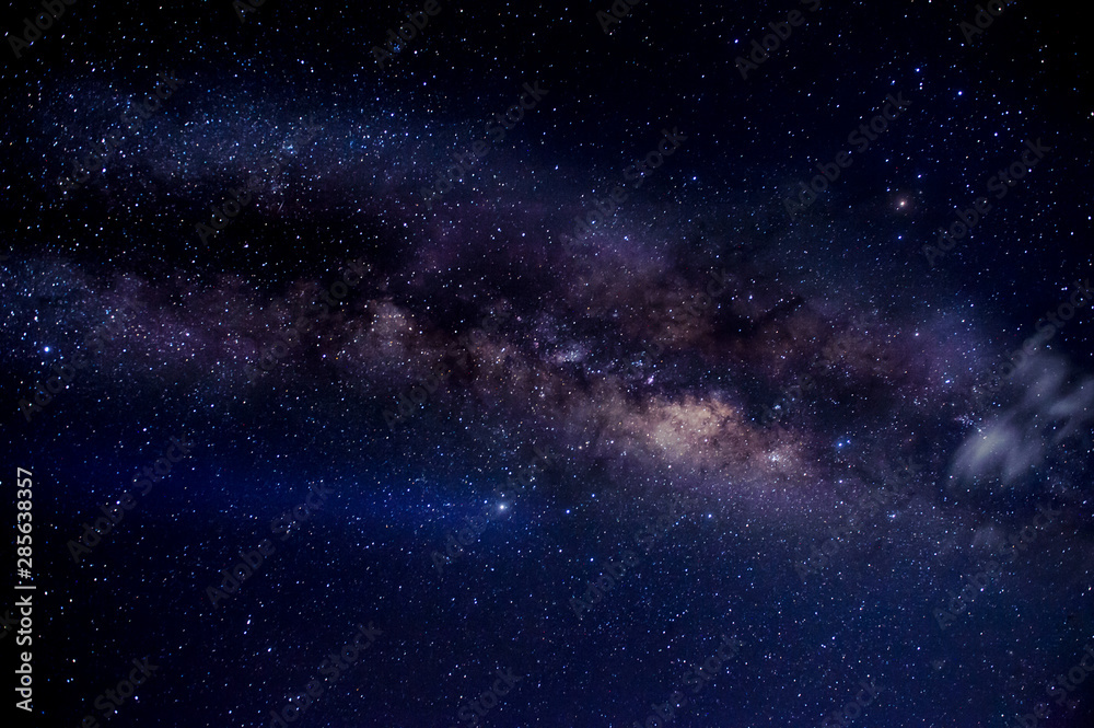 Wall mural milky way galaxy with starry night sky as background