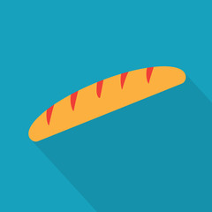 french baguette icon- vector illustration