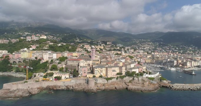 Bastia aerial back traveling, Corse