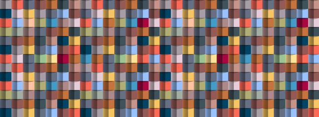 Geometric abstract colorful background, 3D effect, trendy colors