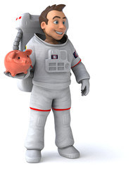 Fun astronaut - 3D Illustration