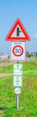 Several Dutch road traffic sign