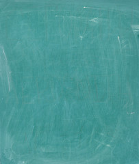 Empty green chalkboard.