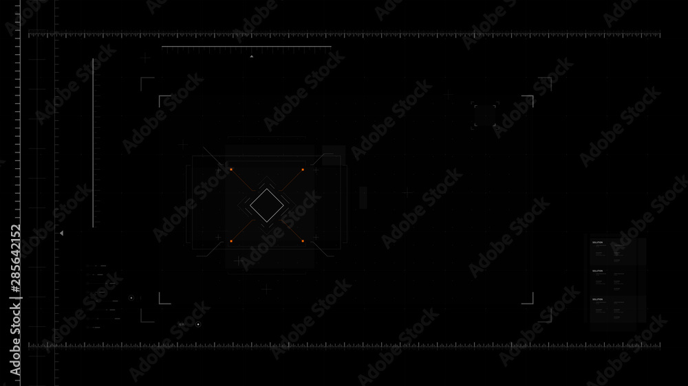 Poster futuristic user interface design element video overlay 003