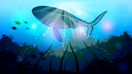 Realistic underwater seascape