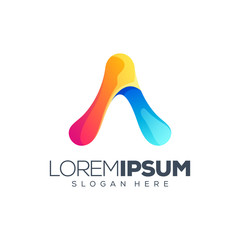 letter A logo design vector illustration