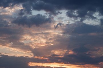dramatic sky with clouds