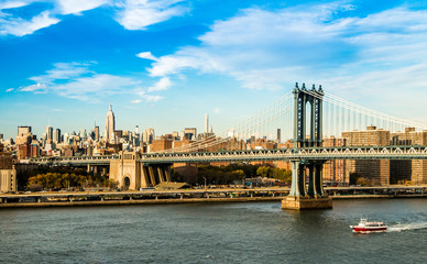 Manhattan Bridge with Manhattan in the background