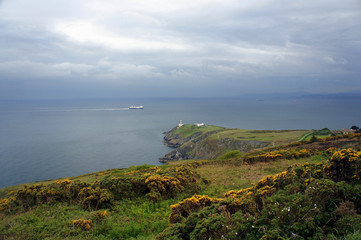 Landscapes of Ireland. Clouds over the Howth Peninsula.