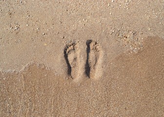 footprints in the sand