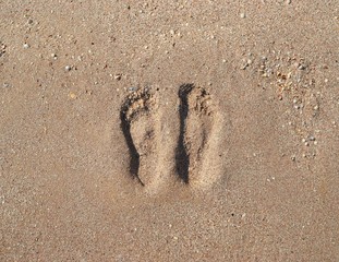 footprint in sand