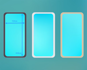 Mesh, cyan colored phone backgrounds kit.