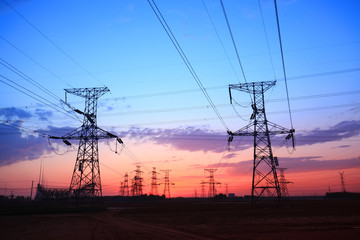 Fototapeta premium the pylon in the evening