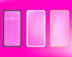 Mesh, pink colored phone backgrounds kit.