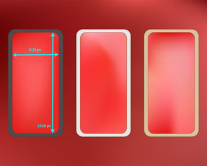 Mesh, coral colored phone backgrounds kit.