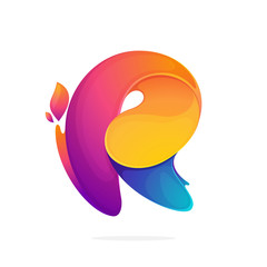 R letter logo consisting of fire flames.