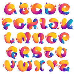 Alphabet letters consisting of fire flames.