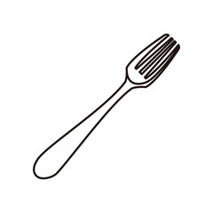 fork utensil on white background
