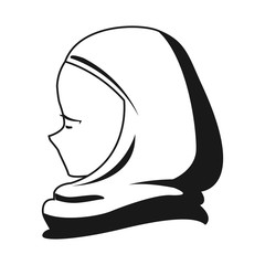 arab woman face in a hijab