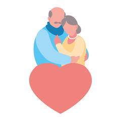 happy grandparents day flat design