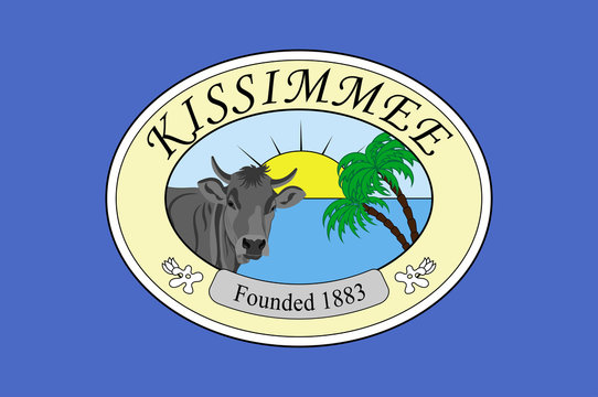 Flag Of Kissimmee In Osceola County In Florida Of USA